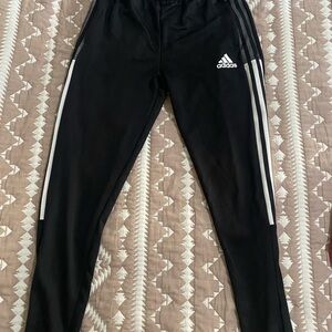 Adidas Kids Black Joggers soccer pants